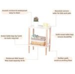 ShoperCart Night Lamp Stand with Storage Shelves Engineered Wood Bedside Table,Coffee Table,Beautiful Wooden Antique, Bedside Table| fold_able for Living Room Engineered Wood Bedside Table White - Image 5