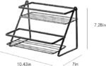 ShoperCart Metal 2-Tier Bathroom Organizer Rack, Kitchen Storage Rack, 26.5 x 17.8 x 18.5 cm, for Bathroom, Kitchen, Laundry Room, Bedroom, Living Room, Dining Room - Image 5