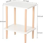 ShoperCart Night Lamp Stand with Storage Shelves Engineered Wood Bedside Table,Coffee Table,Beautiful Wooden Antique, Bedside Table| fold_able for Living Room Engineered Wood Bedside Table White - Image 7