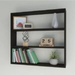 ShoperCart Engineered Wood Glossy Wall Mount Floating Hanging Shelf Rack Display for Room Wall and Home Decor Items and Storage Organizer (Black) - Image 8