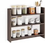 ShoperCart Wooden Wall Kitchen Rack Wall Mounted Racks, Organizer, Shelf for Kitchen Storage Boxes Wooden Wall Shelf (Brown) - Image 3