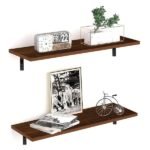 Shopercart Floating Wall Shelves, Rustic Wooden Design, for Living Spaces, Trophy Stand (Set of one)