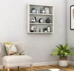 ShoperCart Engineered Wood Glossy Wall Mount Floating Hanging Shelf Rack Display for Room Wall and Home Decor Items and Storage Organizer (Black) - Image 3