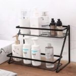 ShoperCart Metal 2-Tier Bathroom Organizer Rack, Kitchen Storage Rack, 26.5 x 17.8 x 18.5 cm, for Bathroom, Kitchen, Laundry Room, Bedroom, Living Room, Dining Room