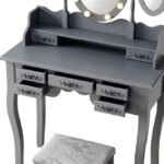 Shopercart table Diana, Grey, 85 cm with lighting and stool - Image 5