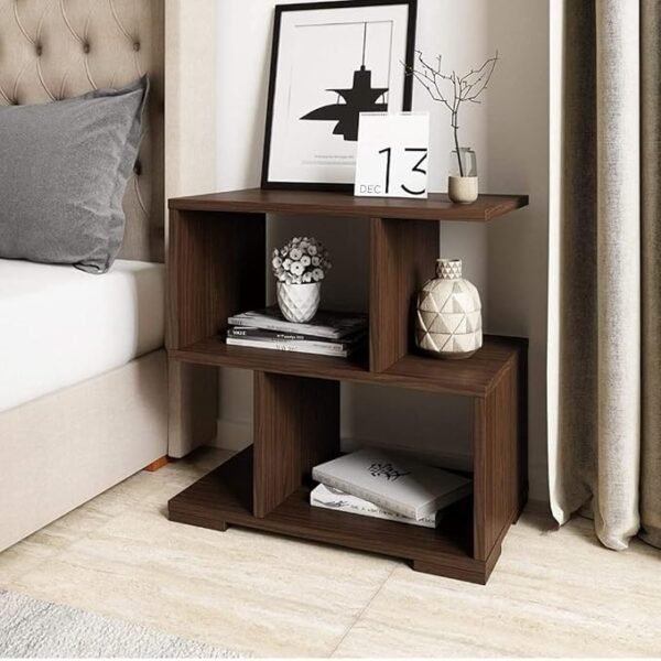 Shopercart End Table for Living Room with Storage - Coffee Table Without Drawer - Engineered Wood (Brown)