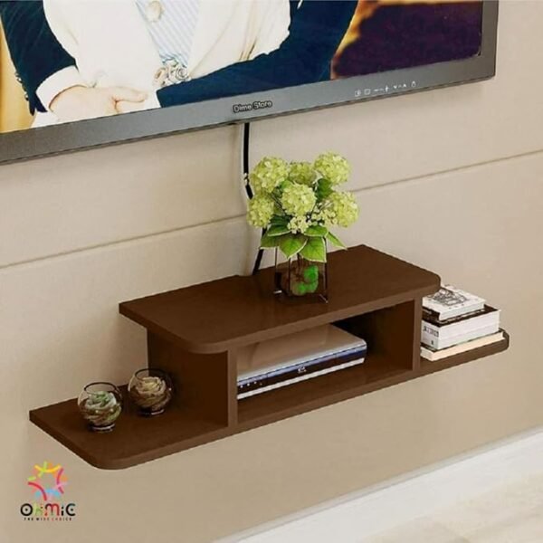 Shopercart Wooden Floating Set Top Box Stand | Wall Shelf | Mount | Bracket | TV Unit for Home Decor | Setup Box Stand