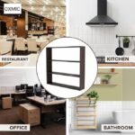 ShoperCart Engineered Wood Glossy Wall Mount Floating Hanging Shelf Rack Display for Room Wall and Home Decor Items and Storage Organizer (Black) - Image 4