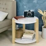 ShoperCart Antique Wooden Coffee Table/Side Table/End Table/Tea Table/Plant Stand/Stool Living Room Kids Play Furniture Round Shape - Image 3