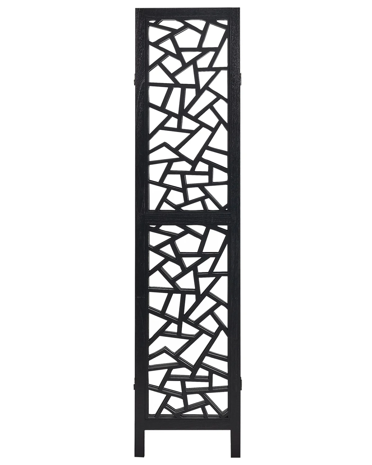 Wooden Folding 4 Panel Room Divider 170 x 163 cm Black - Image 3