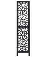 Wooden Folding 4 Panel Room Divider 170 x 163 cm Black - Image 3